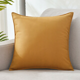 芝华士皮沙发抱枕科技布轻奢客厅靠枕套现代靠垫腰枕大防水北欧 姜黄色 45cm*45cm 枕套 (+三维棉内芯)