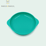 MARCUS&MARCUS马库狮婴儿硅胶吸盘 餐盘碗 儿童吃饭训练碟 防摔 宝宝辅食碟 绿色-大象