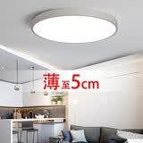 客厅灯LED吸顶灯 卧室灯 灯具照明 遥控方灯圆灯 客卧套餐 现代简约 时尚薄款 节能灯 薄圆50CM 白光 36W(10-16平方) 白色边框
