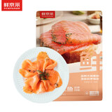 鲜京采烟熏三文鱼切片（大西洋鲑）莳萝净重300g 海鲜水产 轻食健康