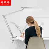 好眼缘（HAOYANYUAN） LED护眼书桌折叠工作雕刻绘画钢琴读书写字电脑长臂屏幕办公台灯 C301银色夹子    三色温调光款 触摸开关