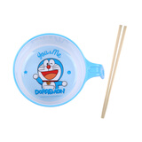 五和（WUHE）辅食碗儿童餐具宝宝吃饭碗卡通带手柄婴幼儿碗耐树脂食品级防烫 哆啦A梦单柄碗400ML