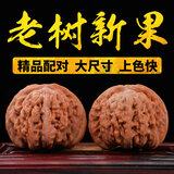 山中玉文玩核桃手把件官帽四座楼狮子头精品手玩手球盘核头送生日礼物 高级【43mm四座楼】1对+盘玩工具