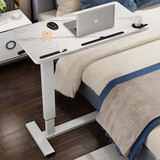 典屹（DIANYI）床上笔记本电脑桌移动升降懒人桌折叠桌办公床边书桌家用桌子饭桌 USB款白腿理石纹