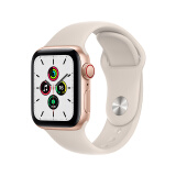 Apple Watch SE 智能手表 GPS+蜂窝款 40毫米米金色铝金属表壳 星光色运动型表带MKQX3CH/A