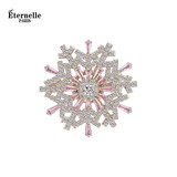 Eternelle法国雪花系列简约百搭胸针气质别针开衫扣高档胸花生日礼物