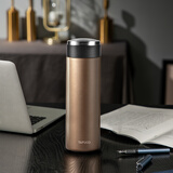 泰福高（TAFUCO） 日本泰福高保温杯茶水分离水杯商务办公杯打容量成人杯子 T2124 胡桃棕 0.4L