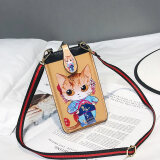 途尊（kingtrip）装手机的小包2021韩版新款潮夏天可爱斜挎包少女迷你卡通手机包学生零钱散步包 丑猫