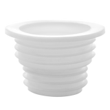 海立下水管防臭密封塞圈硅胶防臭塞墙排厨房洗衣机下水道堵头地漏内芯 白色40\50防臭塞【2只装】