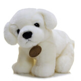 雅德森 仿真小狗公仔毛绒玩具可爱金毛小狗狗玩偶布娃娃儿童女生生日礼 白色 长42厘米