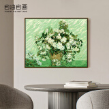 自油自画 世界名画数字油画diy礼物梵高手绘油画欧式客厅装饰挂画填色油画 白玫瑰40*50 梵高名画 绘画套装