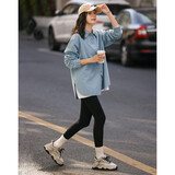 德玛纳【浅色牛仔衬衣】春秋青春减龄感文艺气质简约基础衬衫女