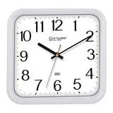 康巴丝（Compas） 挂钟客厅2025款家用大气方形石英钟办公时钟挂墙卧室钟表 2548白色（25*25cm）