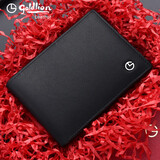 金利来（Goldlion）证件包男款机动车行驶证二合一2025年新款真皮超薄多功能一体卡包 金属圆标黑 精美礼盒装