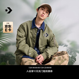 匡威（Converse）官方 春日外套男女美式复古飞行员夹克10024169 草绿色/10024169-A02 3XL