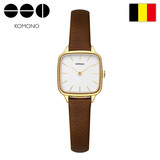 科摩诺(克莫诺)手表女士学生石英表腕表时尚简约3.8节日送女友方形表盘 KOM-W4253(素白)