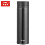 泰福高保温杯男女士可爱便携杯子带茶隔商务真空保温杯330ML T2170钢琴黑330ml
