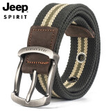 JEEP SPIRITJEEP吉普皮带男士帆布腰带韩版潮流时尚裤腰带耐磨耐穿品牌皮带