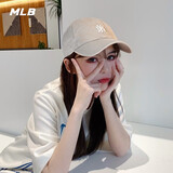 美职棒（MLB）官方男女帽子明星同款软顶棒球帽秋冬运动遮阳鸭舌帽圣诞礼物 纽约洋基队/米黄色/77 均码 F