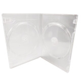 铼德（RITEK） cd盒 dvd盒  光盘袋 光盘收纳盒  碟片盒 圆盒 盘贴 半圆贝壳盒方盒 双碟长方形光盘盒10个 可装封面