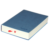 摩本（MOBEN） 超厚笔记本文具方格本A4A5加厚日记本记事本子复古软皮面横线手帐本 蓝色 大号A4横线版