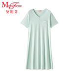 曼妮芬（Maniform）曼妮芬性感V领短袖裙装女士家居服舒适起居服睡裙睡衣20310712
