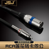 JSJ 卡农线麦克风功放线 卡侬公母 6.5话筒线 3.5莲花RCA 6.35调音台音频线 RCA转卡侬公 5米