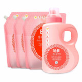 保宁（B&B）婴儿衣物柔顺剂瓶装补充装 韩国进口新生儿宝宝内衣尿布柔软剂 1500ml瓶装+1300ml*3袋装