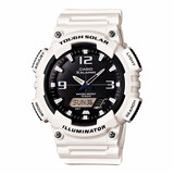 卡西欧（CASIO）男表  学生运动手表 多功能双显电子表 防水夜光石英表 太阳能LED夜光AQ-S810WC-7A