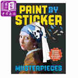 贴图画册：大师作品 英文原版 Paint by Sticker：Masterpieces益智玩具