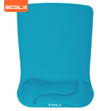 宜客莱（ECOLA）人体工学护腕鼠标垫 超大特厚记忆棉游戏专用手托商务办公桌垫 湖蓝Ez2BL