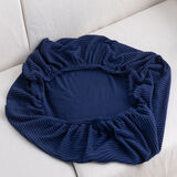 特价捡漏四季加厚弹力全包套沙发套罩坐垫套通用型单人贵妃组合沙发罩 普鲁蓝 【不起球 不掉色】 8号 宽65-90长150-200