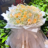 花递鲜花速递小时达33朵玫瑰花束生日礼物送女友同城配送当日达 【香槟公主】33朵香槟|dy620 平时价