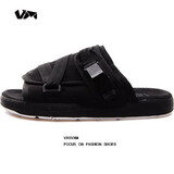 维斯威姆（Vxsvxm）男士凉拖鞋男女潮流牌韩版休闲外穿男生一字拖情侣防滑沙滩鞋凉鞋 vxsvxm纯黑 42