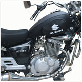 福雨路适于铃木悦酷GZ150-A/E美式太子GZ125HS摩托车油箱包套罩皮套包 1.0厚PVC黑色带包印标