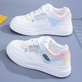 李宁热品牌女童鞋单鞋秋冬新款皮面儿童运动鞋中大童女孩休闲板鞋旅游鞋 F05月粉皮面 35