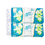 清风(APP)无芯三层卷纸1800厕纸1400*1000,原木纯品750克妇婴卫生纸 马蹄莲2提*1400克