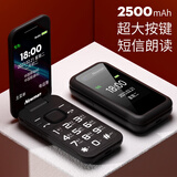 纽曼 Newman A10 爵士黑 2.8英寸4G全网通翻盖老年人手机 双卡双待大字大声音大按键老人机 学生备用功能手机