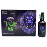 青岛（TSINGTAO）狮壮 鹿头琥珀拉格高端精酿系列   青岛原产地发货   一厂出品 380mL 12瓶 整箱（狮壮）