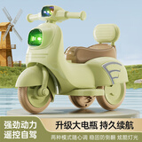 麦格萌儿童电动车1-3-6岁摩托车宝宝遥控三轮玩具车可坐人玩具男孩礼物 清新绿【电动+灯光音乐】 六一儿童节生日礼物
