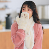 677888手套女秋冬学生可爱保暖骑行电动车骑车防寒防风连指加绒开车
