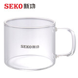 新功（SEKO） 花茶杯水杯 男女士茶杯 办公室泡茶玻璃杯 茶水杯 高硼硅玻璃养生杯871 1个（包含纸盒）