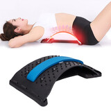 聚福星 腰间突出牵引器腰椎矫正器脊柱侧弯家用按摩器腰部支撑腰突防驼背腰肌劳损腰托脊椎靠垫舒缓器 针灸款蓝色 均码