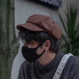 途尊（kingtrip）日系复古文艺百搭八角帽男情侣秋冬英伦报童帽贝雷帽画家帽潮帽子 焦糖色 均码 适合56-58cm头围
