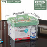 星优（XINGYOU） 医药箱家用药品收纳箱大容量透明手提出诊药箱医药多功能急救箱 清新绿小号