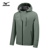 美津浓MIZUNO户外夹克男春秋纯色百搭防风衣软壳衣男外套