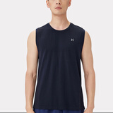 Keep男士无袖运动背心速干透气短袖T恤运动跑步短袖健身训练背心夏 经典黑 L