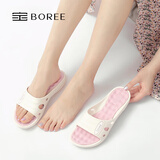 宝人（boree）拖鞋女外穿2025新款浴室洗澡居家室内女士四季防滑软底按摩凉拖鞋 浅粉  38