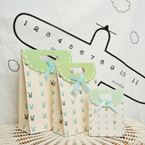 欧斯若 5个装小清新翻盖礼品袋  生日送礼手提袋  团建活动礼品包装袋 米色 小号 长12*宽6*高17cm（5个装）