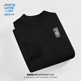 JEANSWEST LIFE真维斯新中式针织衫男秋冬季保暖半高领毛衣国潮休闲风男士毛衫帅